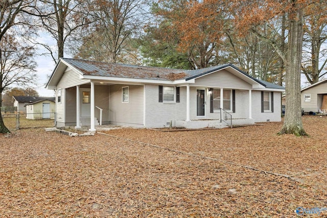 view of ranch-style home