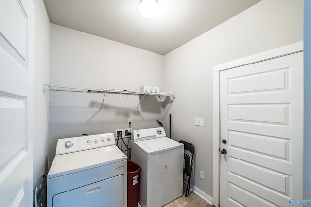 laundry room featuring independent washer and dryer