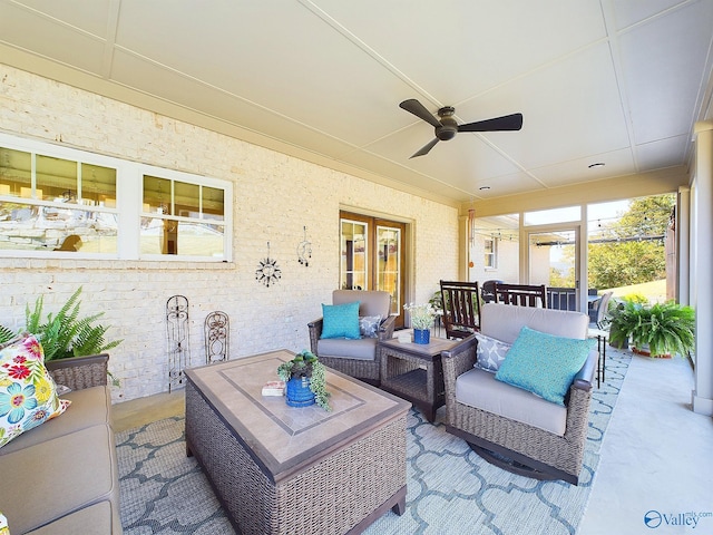 view of patio / terrace with an outdoor living space