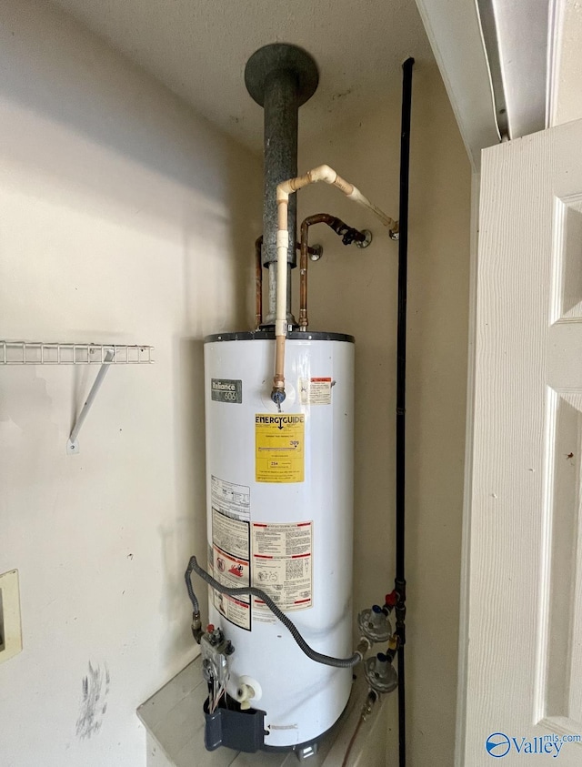 utilities featuring gas water heater