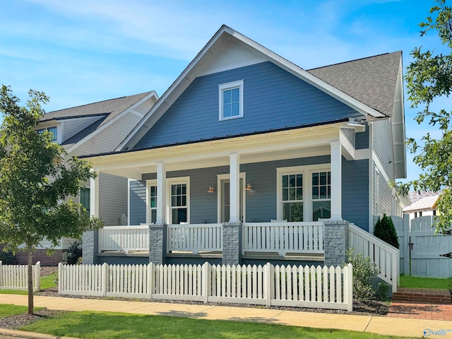 view of front of property with a porch