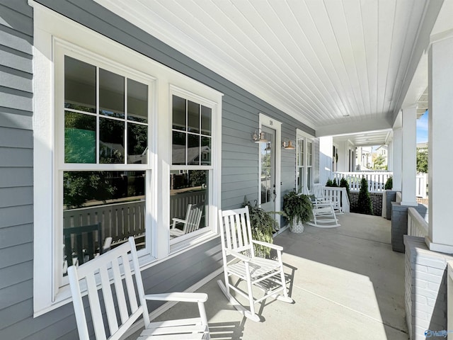 view of patio / terrace with a porch