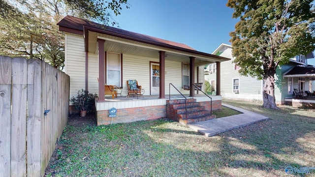 view of front of property with covered porch