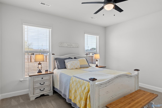 24009 Quints Dr, Athens, AL 35613 - bedroom with baseboards, carpet, and a ceiling fan