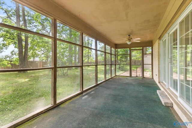 105 Hastings Rd, Athens, AL 35613 - unfurnished sunroom with a ceiling fan