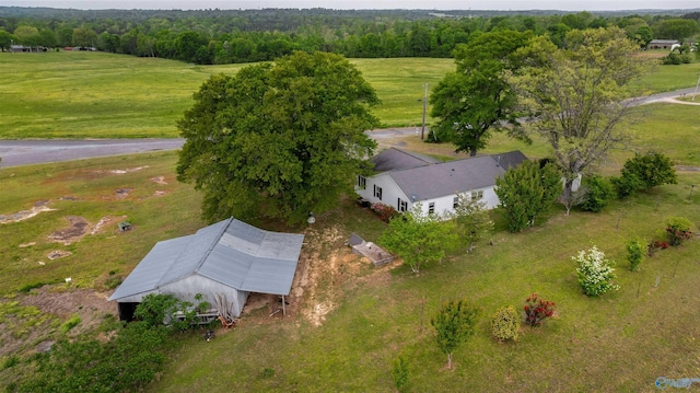 bird's eye view featuring a rural view