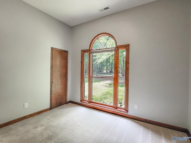 empty room with light carpet