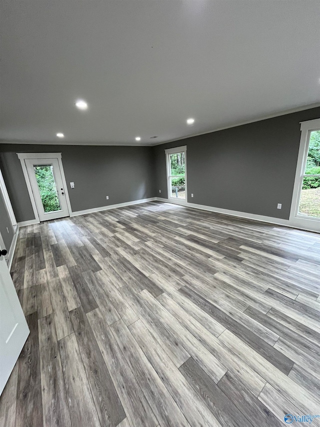 interior space featuring wood-type flooring