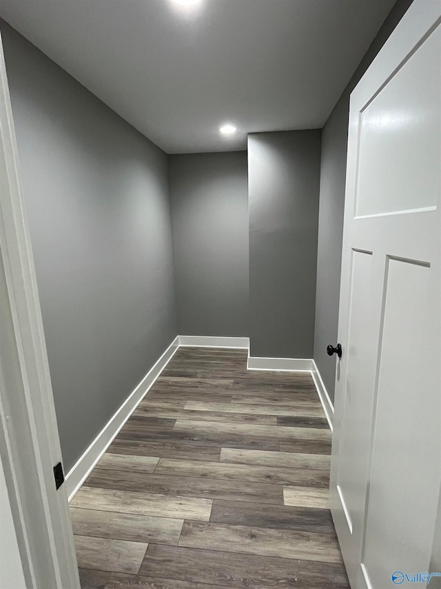 empty room featuring hardwood / wood-style floors