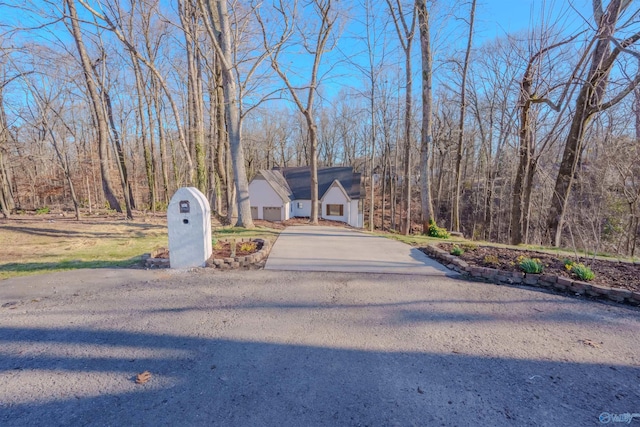 view of front of house featuring driveway