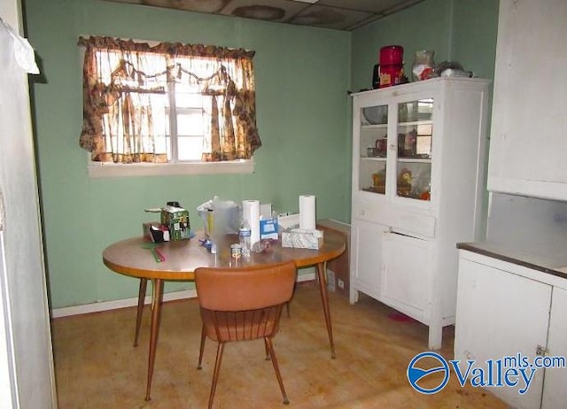 view of dining area