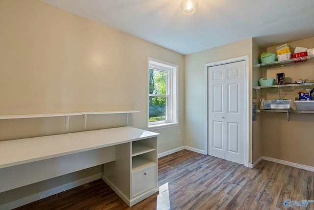 interior space featuring hardwood / wood-style floors