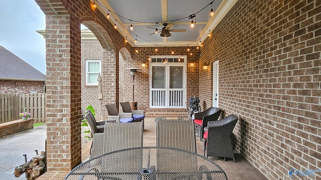 25 Cypress Grove Ln, Huntsville, AL 35824 - view of patio with ceiling fan, outdoor dining space, and an outdoor hangout area