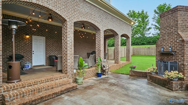 25 Cypress Grove Ln, Huntsville, AL 35824 - view of patio featuring a ceiling fan