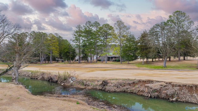 view of property's community featuring a water view