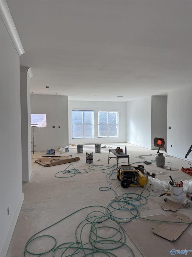 view of unfurnished living room