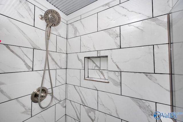 room details with tiled shower