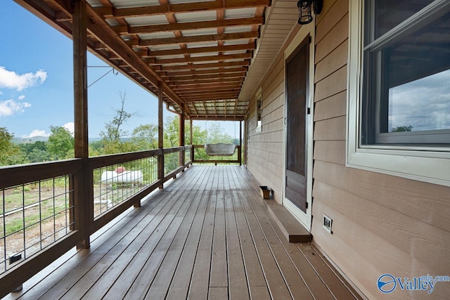 view of wooden terrace