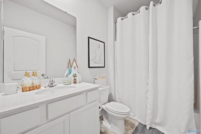 25066 Delilah Cir, Athens, AL 35613 - bathroom with tile patterned flooring, toilet, a shower with curtain, and vanity