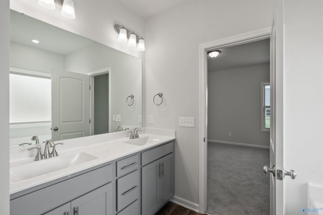 bathroom featuring vanity