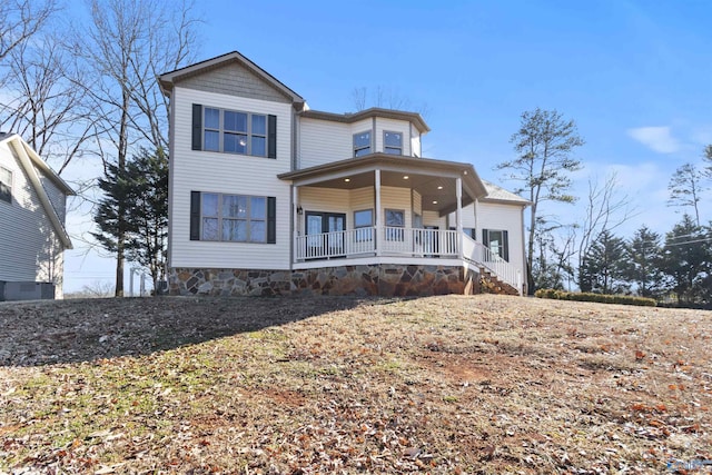 view of front of home with a porch