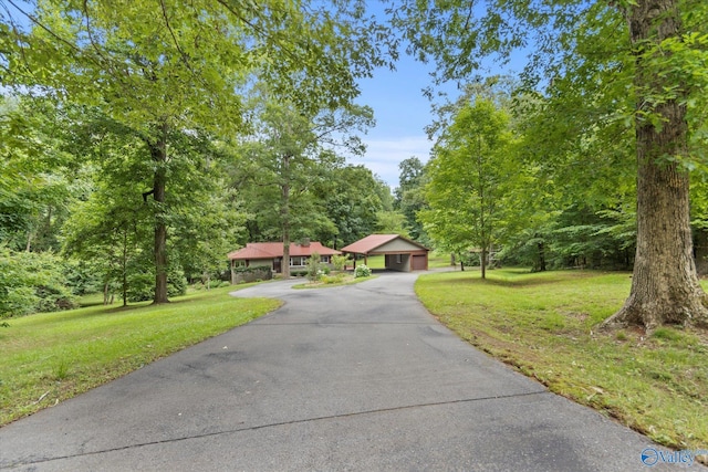 view of front of home with a front yard