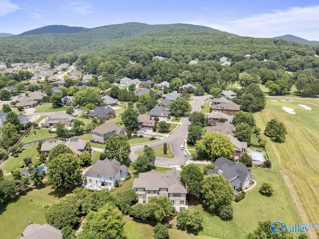 2600 Treyburne Ln, Hampton Cove, AL 35763 - aerial view of residential area featuring a mountain backdrop