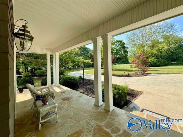 view of patio / terrace with a porch