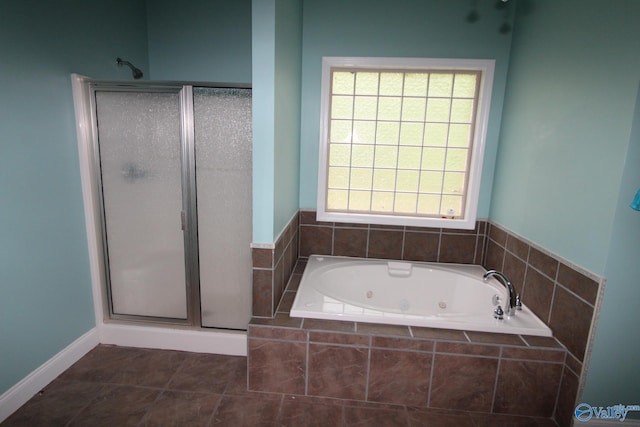 730 John Cabaniss Rd, Langston, AL 35755 - bathroom with a jetted tub and a stall shower