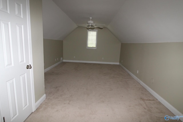 730 John Cabaniss Rd, Langston, AL 35755 - bonus room featuring lofted ceiling, a ceiling fan, carpet, and baseboards