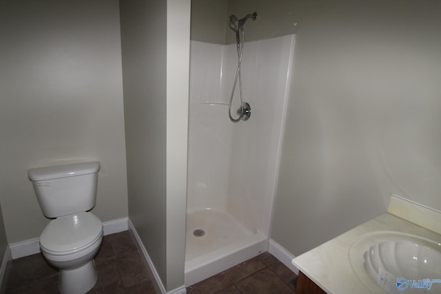 730 John Cabaniss Rd, Langston, AL 35755 - full bath featuring toilet, a stall shower, vanity, and baseboards