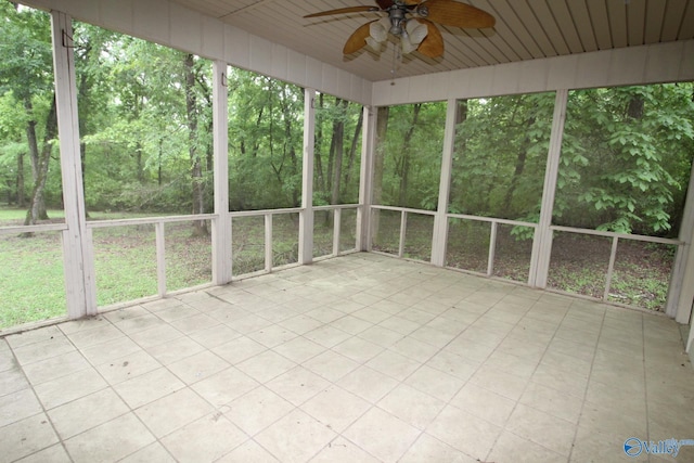 730 John Cabaniss Rd, Langston, AL 35755 - unfurnished sunroom featuring ceiling fan