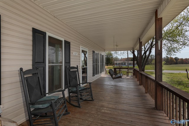 view of wooden deck