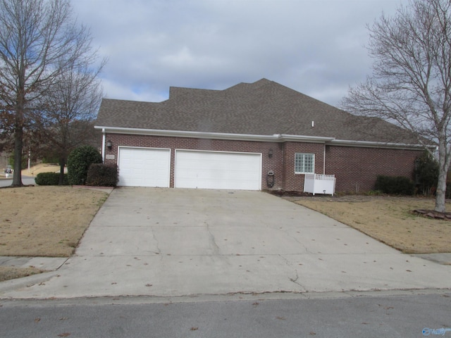 view of property exterior with a garage