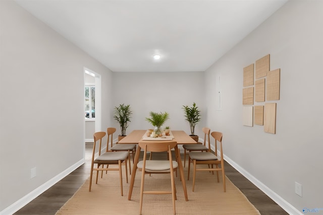 dining room featuring dark hardwood / wood-style floors