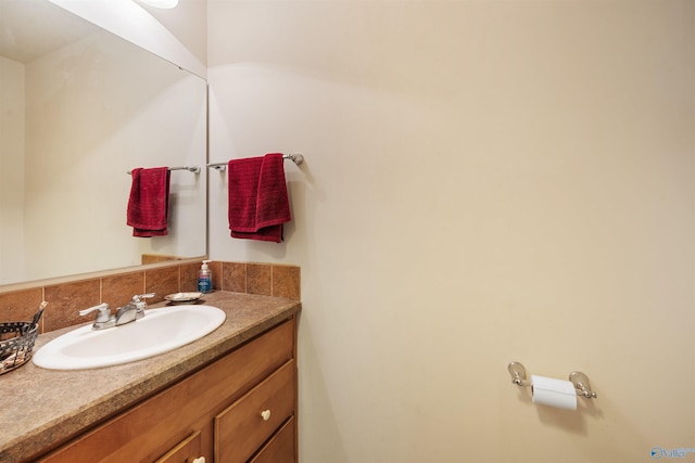 970 County Road 454, Centre, AL 35960 - bathroom with vanity and tasteful backsplash