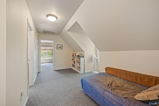 970 County Road 454, Centre, AL 35960 - carpeted bedroom with vaulted ceiling, visible vents, and baseboards