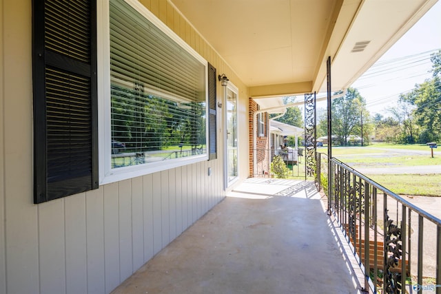 view of patio / terrace featuring covered porch