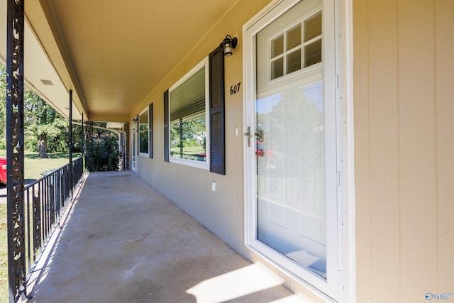 view of patio with covered porch