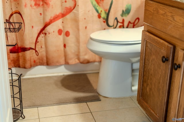 bathroom featuring tile patterned flooring