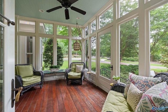 19 Ledges Main SE, Huntsville, AL 35802 - sunroom with a ceiling fan