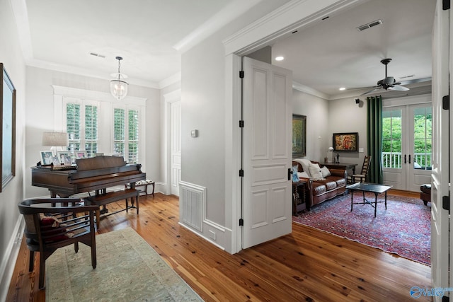 19 Ledges Main SE, Huntsville, AL 35802 - corridor featuring plenty of natural light, wood-type flooring, ornamental molding, baseboards, and recessed lighting