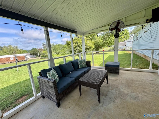 28035 Holland Gin Rd, Elkmont, AL 35620 - sunroom / solarium with an outdoor living space and vaulted ceiling