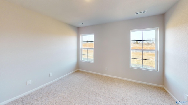 view of carpeted empty room