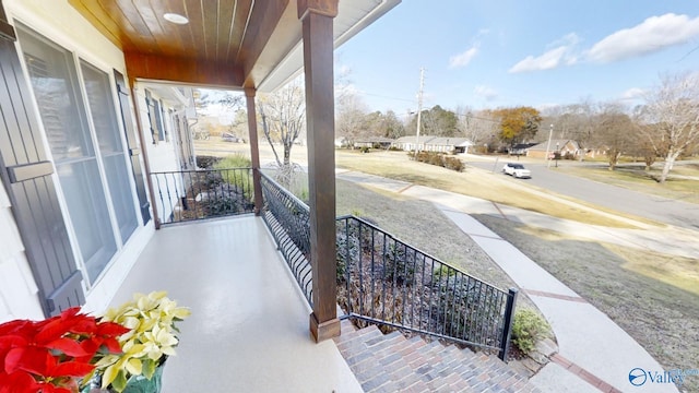 balcony with a porch