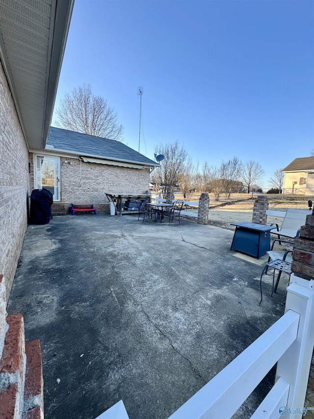 view of patio featuring grilling area