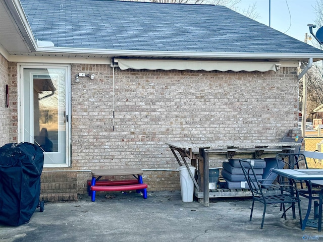 view of patio featuring grilling area