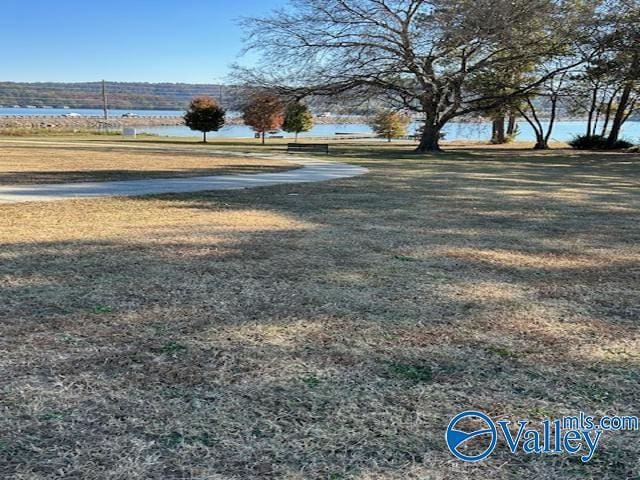 view of yard featuring a water view