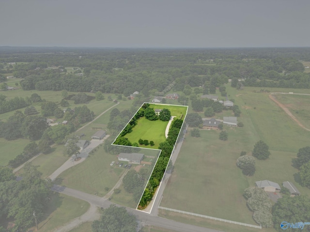 152 Old Vaughn Bridge Rd, Hartselle, AL 35640 - aerial view of sparsely populated area featuring property parcel outlined