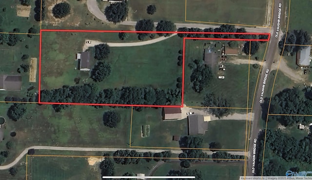152 Old Vaughn Bridge Rd, Hartselle, AL 35640 - aerial view of property's location with property boundaries highlighted